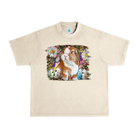 Sandshell Easter Bunny With Quail Eggs And Daisy Urban Heavy Tee - RanaPortraitStore