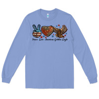 Colony Blue Western Peace Love American Golden Eagle Long Sleeve Tee - LillyAllenDesigns