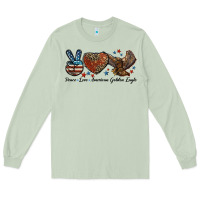 Matcha Western Peace Love American Golden Eagle Long Sleeve Tee - LillyAllenDesigns
