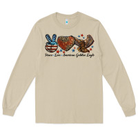 Mushroom Western Peace Love American Golden Eagle Long Sleeve Tee - LillyAllenDesigns