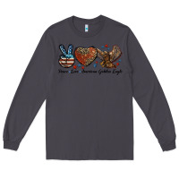 Smoke Western Peace Love American Golden Eagle Long Sleeve Tee - LillyAllenDesigns