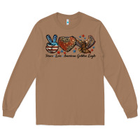 Toasted Coconut Western Peace Love American Golden Eagle Long Sleeve Tee - LillyAllenDesigns