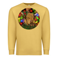 Antique Gold Brown Cow Christmas Premium Sweatshirt - RanaPortraitStore