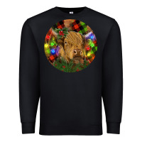 Black Brown Cow Christmas Premium Sweatshirt - RanaPortraitStore