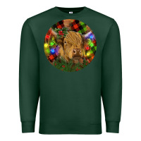 Sports Green Brown Cow Christmas Premium Sweatshirt - RanaPortraitStore