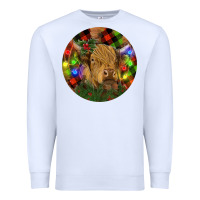 White Brown Cow Christmas Premium Sweatshirt - RanaPortraitStore