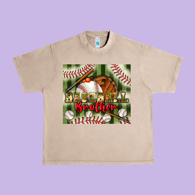 Baseball Brother Tumbler Urban Heavy Tee Designed By Bundleandbundleshop