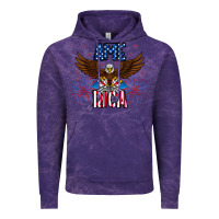 Cloud Purple America eagle Vintage Hoodie - CowhideDigitalArt