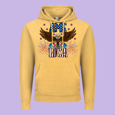 America Eagle Vintage Hoodie Designed By Cowhidedigitalart