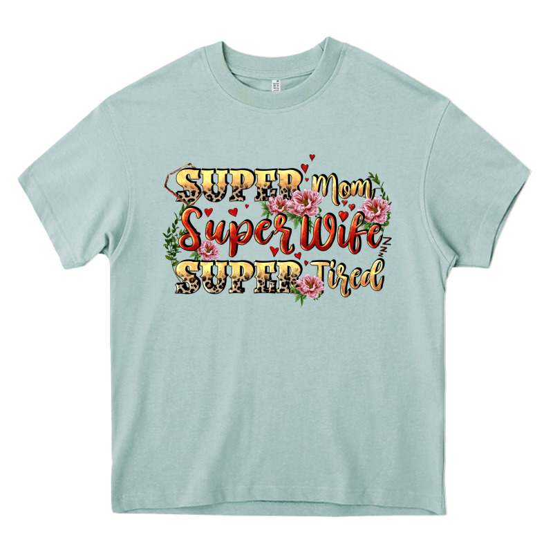 Super Mom Super Wife Super Tired Heavy Core Tee by CowGirlArtShop | Teevron