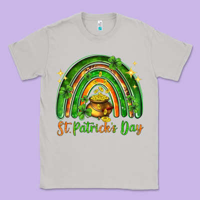 St. Patrick's Day Rainbow Classic Tee Designed By Howdyjamesfarm