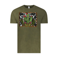Vintage Olive aztec cowhide cacti Vintage Tee - RanaPortraitStore