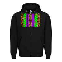 Black mardi gras brush stoke Zipper Hoodie - JahusDesignShop