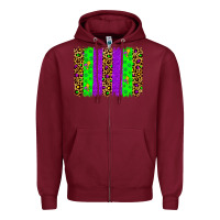 Burgundy mardi gras brush stoke Zipper Hoodie - JahusDesignShop