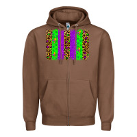 Chestnut mardi gras brush stoke Zipper Hoodie - JahusDesignShop