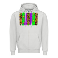 Dove Grey mardi gras brush stoke Zipper Hoodie - JahusDesignShop