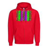 Red mardi gras brush stoke Zipper Hoodie - JahusDesignShop