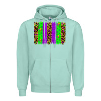 Seafoam mardi gras brush stoke Zipper Hoodie - JahusDesignShop