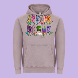 Spring Break Vintage Hoodie Designed By Cowhidedigitalart