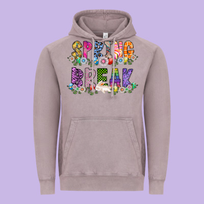 Spring Break Vintage Hoodie Designed By Cowhidedigitalart