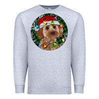 Heather Grey Cockapoo Christmas Premium Sweatshirt - RanaPortraitStore