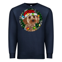 Navy Cockapoo Christmas Premium Sweatshirt - RanaPortraitStore