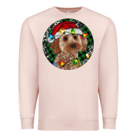 Pale Pink Cockapoo Christmas Premium Sweatshirt - RanaPortraitStore