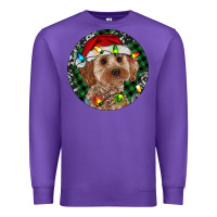 Purple Cockapoo Christmas Premium Sweatshirt - RanaPortraitStore