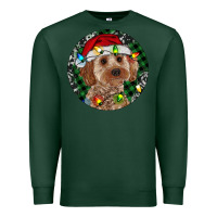 Sports Green Cockapoo Christmas Premium Sweatshirt - RanaPortraitStore