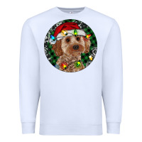 White Cockapoo Christmas Premium Sweatshirt - RanaPortraitStore