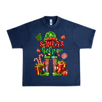 Navy santa s helper Urban Heavy Tee - FaDigitalArtStudio