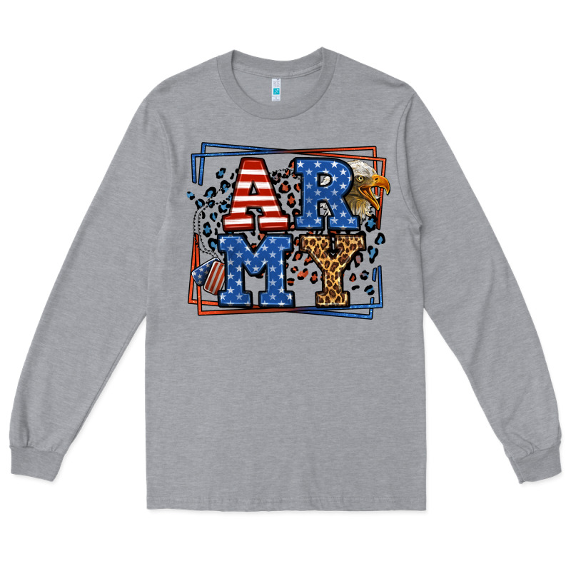 Army Veteran Leopard Frame 4th Of July Long Sleeve Tee by LillyAllenDesigns | Teevron