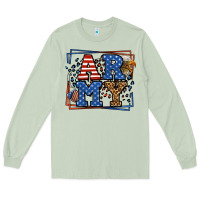 Matcha Army Veteran leopard frame 4th of July Long Sleeve Tee - LillyAllenDesigns