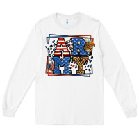 White Army Veteran leopard frame 4th of July Long Sleeve Tee - LillyAllenDesigns