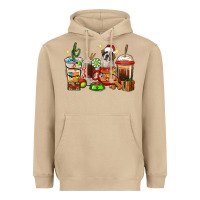 Mushroom Christmas coffee cups with Saint Bernard Heavyweight Hoodie - RanaPortraitStore