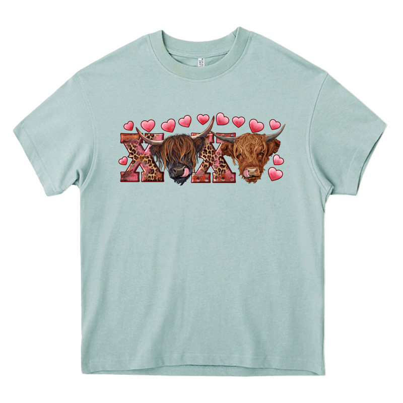 Xoxo Highland Cows Heavy Core Tee by RanaPortraitStore | Teevron