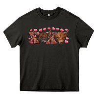 Asphalt Xoxo highland cows Heavy Core Tee - RanaPortraitStore