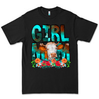 Black Girl Mom Cow Flowers Premium Tee - CowCowDesign
