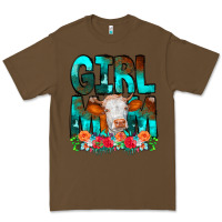Cacao Girl Mom Cow Flowers Premium Tee - CowCowDesign