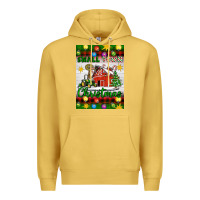 Antique Gold Small Town Christmas Premium Hoodie - Artiststas