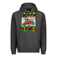 Charcoal Heather Small Town Christmas Premium Hoodie - Artiststas
