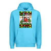 Ocean Blue Small Town Christmas Premium Hoodie - Artiststas