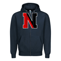 Navy Northeastern Gifts, Huskies Long Sleeve Zipper Hoodie - DesigneFamous
