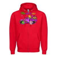 Red mardi gras truck gnome Zipper Hoodie - JahusDesignShop
