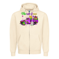 Sandshell mardi gras truck gnome Zipper Hoodie - JahusDesignShop