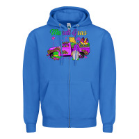 True Royal mardi gras truck gnome Zipper Hoodie - JahusDesignShop