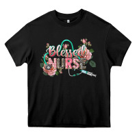 Black blessed nurse Heavy Core Tee - CowGirlArtShop