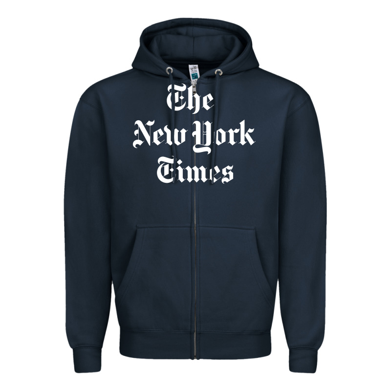 New York Times Zipper Hoodie by DesigneFamous | Teevron