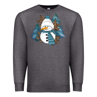 Charcoal Heather Snowman Winter Premium Sweatshirt - RanaPortraitStore