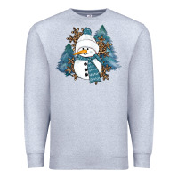 Heather Grey Snowman Winter Premium Sweatshirt - RanaPortraitStore